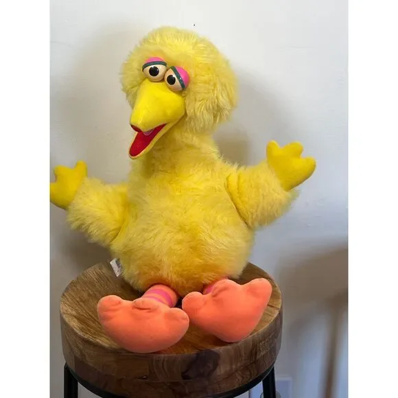 Vintage Sesame Street Talking Big Bird Plush Toy Hasbro 1986 Stuffed Animal - Picture 1 of 4